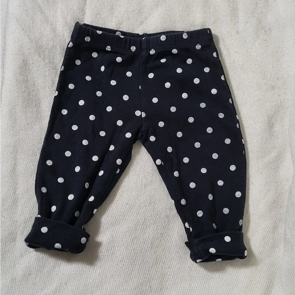 Carter's Baby Girl 2pc Animal Print & Cupcake Polka Dot Pants Bundle Size 6M